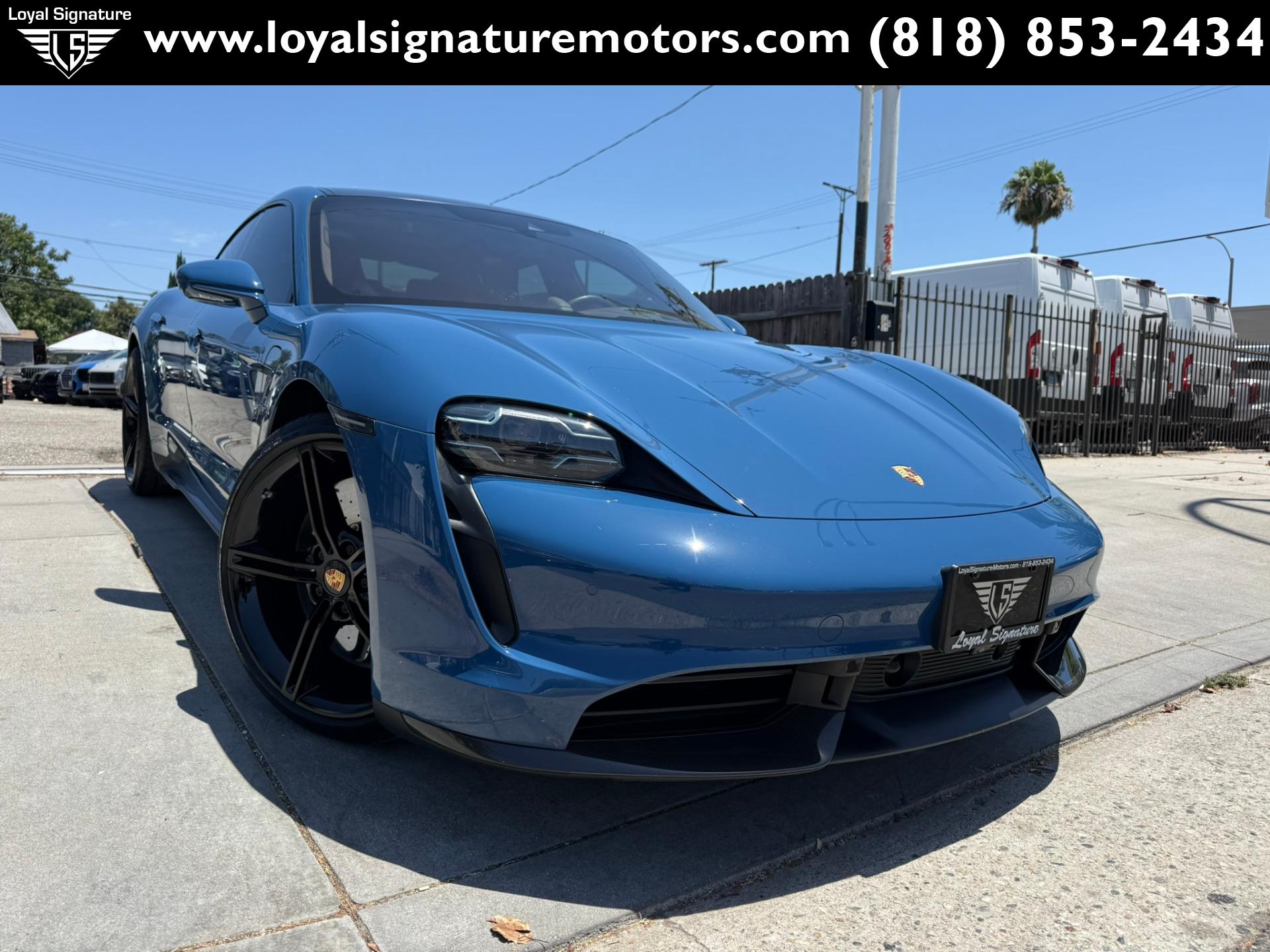 Neptune Blue 2021 Porsche Taycan Sedan All-Wheel Drive 2-Speed Automatic
